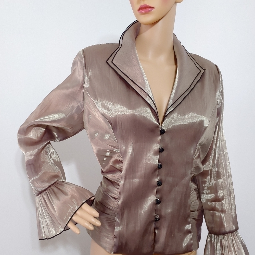 XSCAPE iridescent blouse
